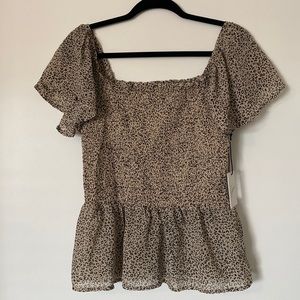 Leopard Off The Shoulder Top